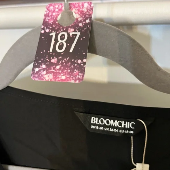 BloomChic Black Midi Wrap Dress - Picture 6 of 6